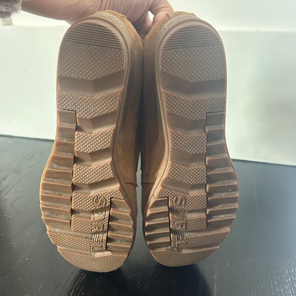 Sorel Evie Wedge Lace-up Suede Waterproof Bootie in Tan - Size 10 - Picture 6 of 6